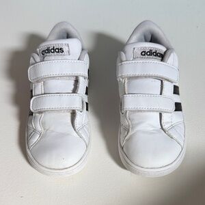 Adidas Kids White and Black Sneakers